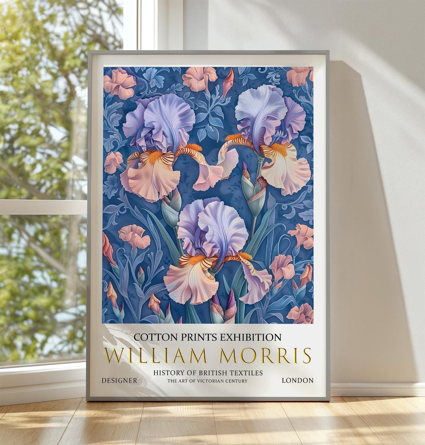 William Morris Iris Print – Vintage Floral Art | Botanical Wall Decor