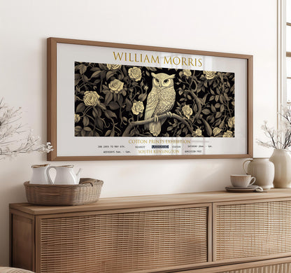 William Morris Owl Print: Vintage Botanical Art, Textiles Design