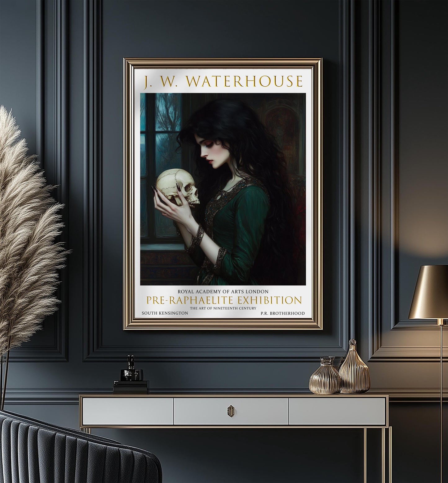 John William Waterhouse Print: Gothic Vampire Woman Pre-Raphaelite Art