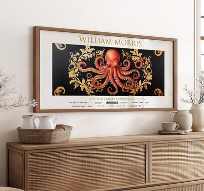 William Morris Octopus Art Print: Vintage Exhibition Poster