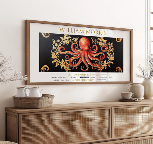 William Morris Octopus Art Print: Vintage Exhibition Poster