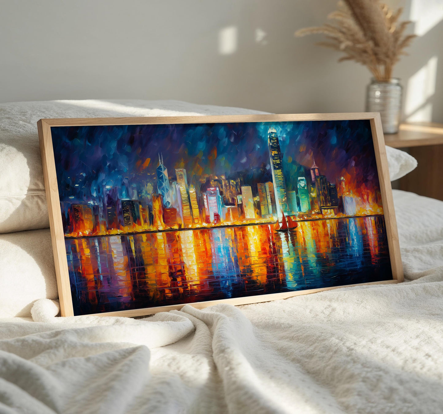 Victoria Harbour Hong Kong PANORAMIC WALL ART Unframed Picture Print