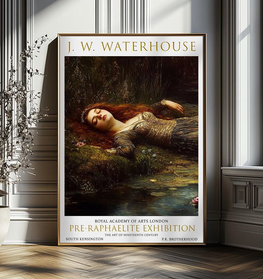 Ophelia Art Print: John William Waterhouse Pre-Raphaelite Poster