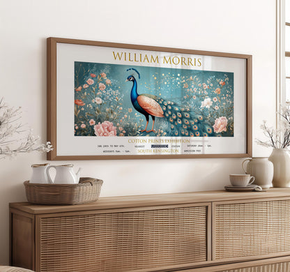 William Morris Peacock Print: Vintage Botanical Textiles Art