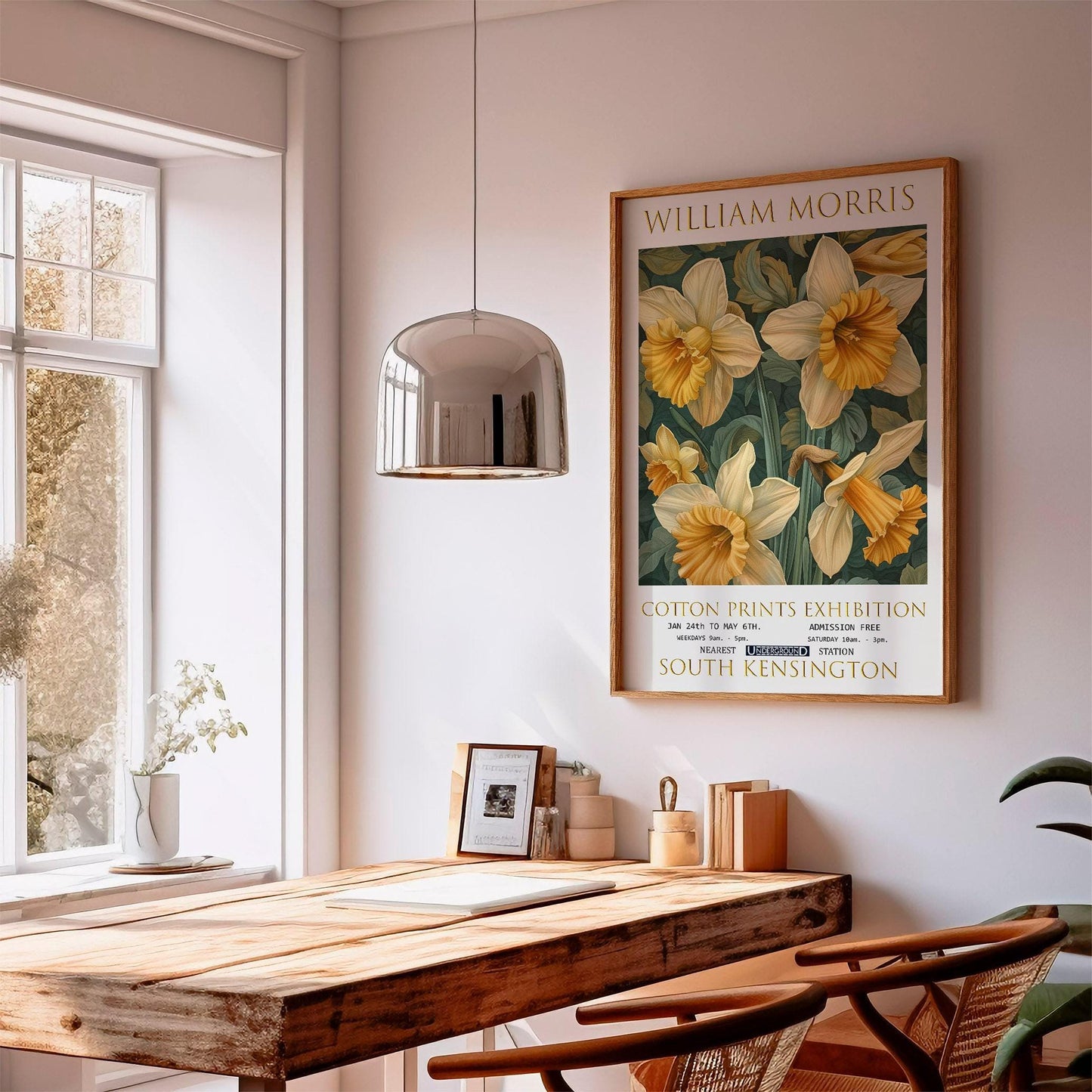 William Morris Print – Vintage Floral Art | Daffodils Wall Decor on Premium Matte Paper