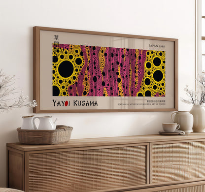 Yayoi Kusama Japanese Art Print: Vibrant Polka Dot Poster