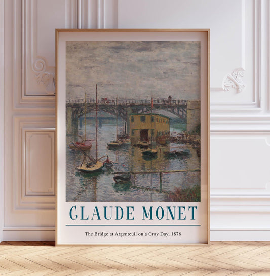 Monet Bridge at Argenteuil Print: French Impressionist Wall Art