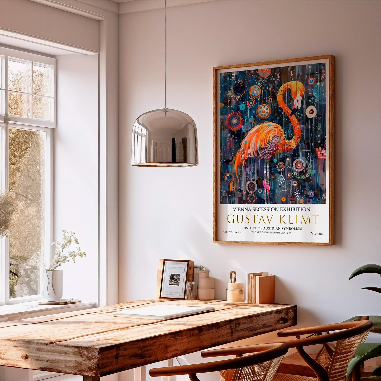 Gustav Klimt Flamingo Print – Art Nouveau Poster on Premium Paper