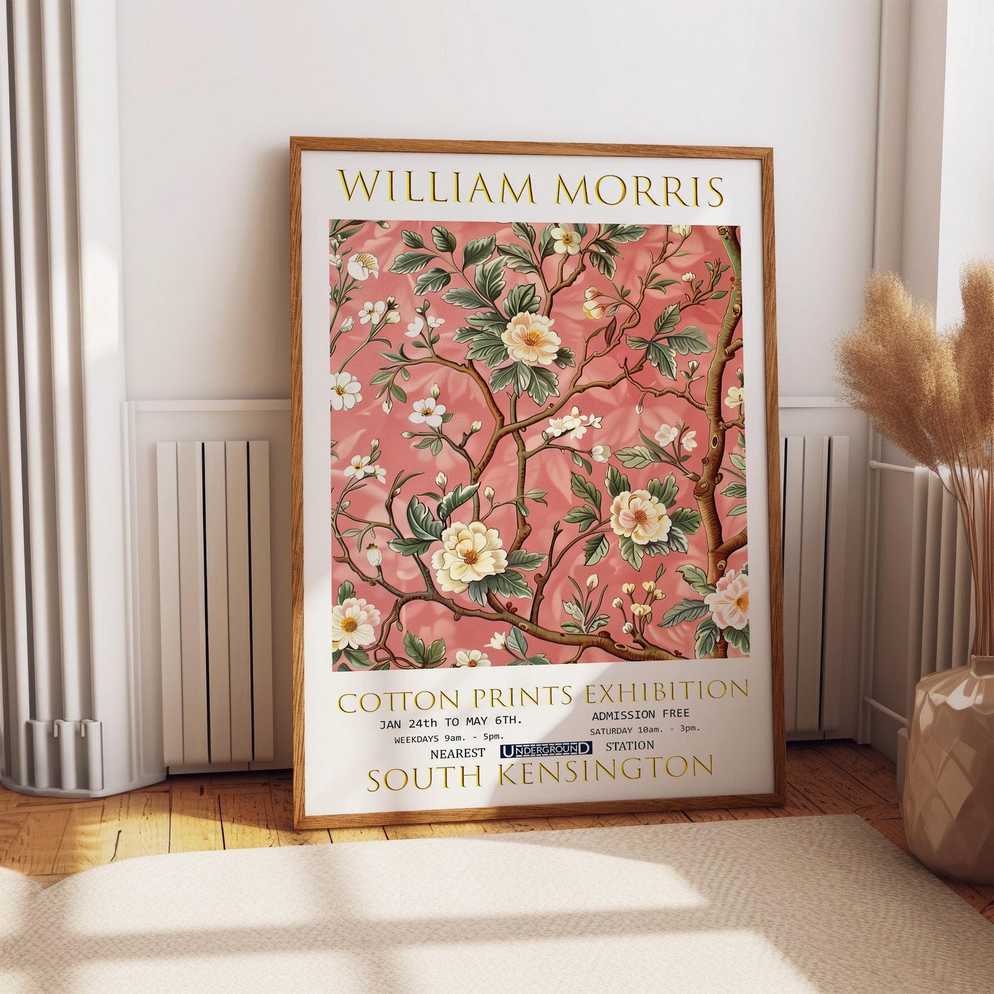 William Morris Cherry Blossom Vintage Floral Print – Botanical Wall Art on Premium Matte Paper