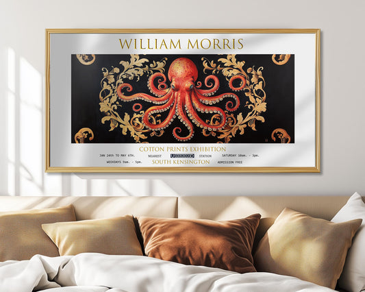 William Morris Octopus Art Print: Vintage Exhibition Poster