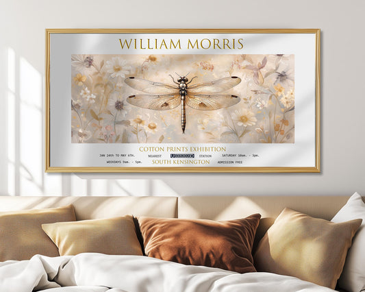 William Morris Dragonfly Print: Vintage Botanical Wall Art