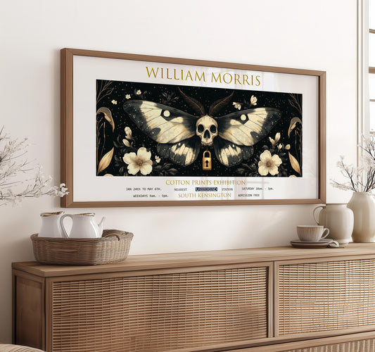 William Morris Panoramic Print – William Morris Poster – Death Moth Print