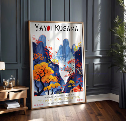 Yayoi Kusama Japanese Mountains WALL ART PRINT Picture Poster