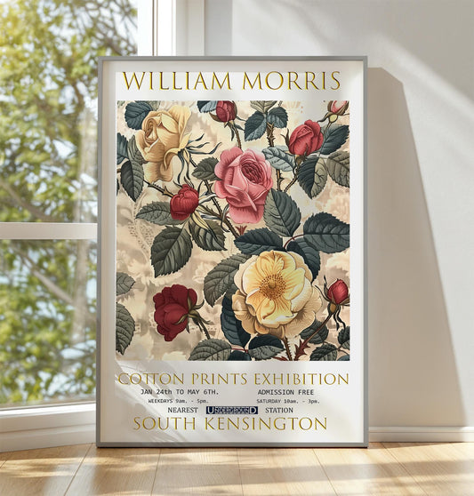 William Morris Roses Print – Vintage Floral Art | Botanical Wall Decor