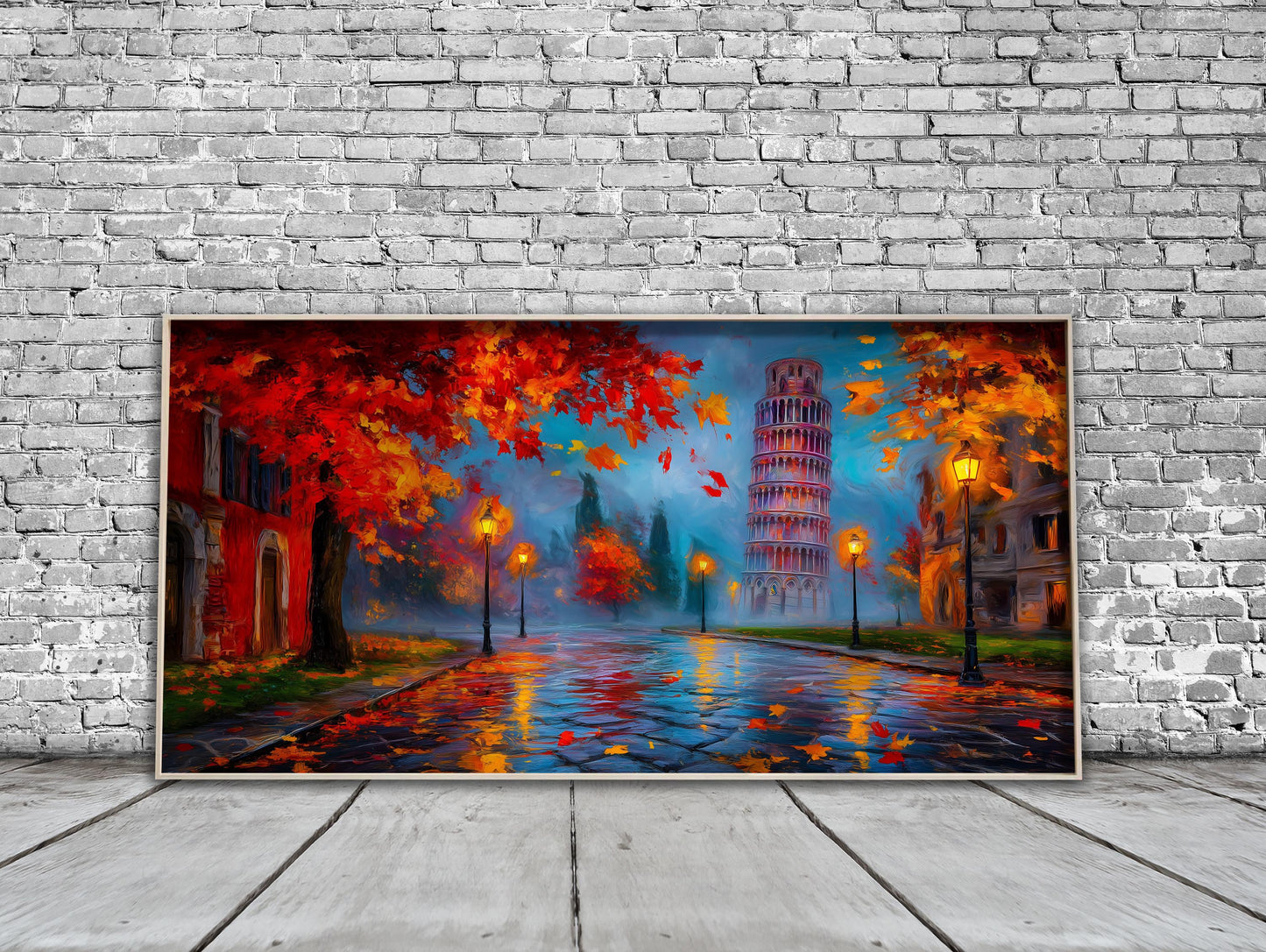 Leaning Tower of Pisa Art Print – Pisa Wall Art – Italy Panoramic Print