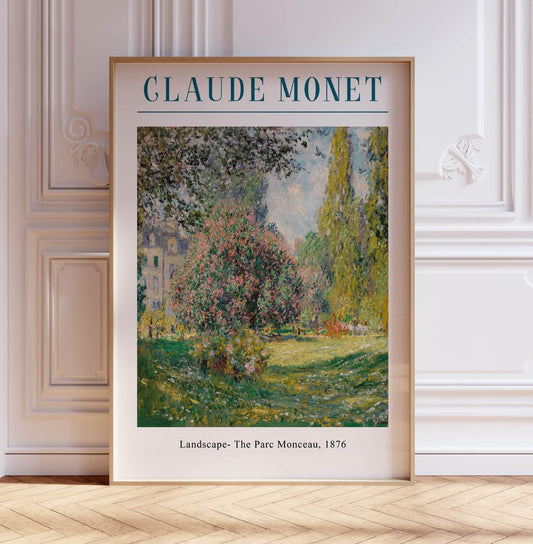 Claude Monet Landscape Poster: Vintage French Impressionist Print