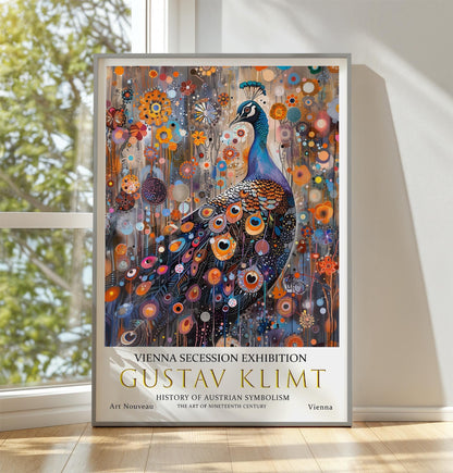 Gustav Klimt Print - Art Nouveau Peacock Wall Art | Vintage Gold Leaf Decor