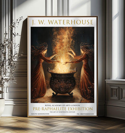 Art Print: The Magic Circle by John William Waterhouse, Pre-Raphaelite