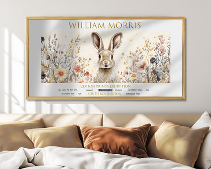 William Morris Hare Print: Vintage Botanical Panoramic Wall Art