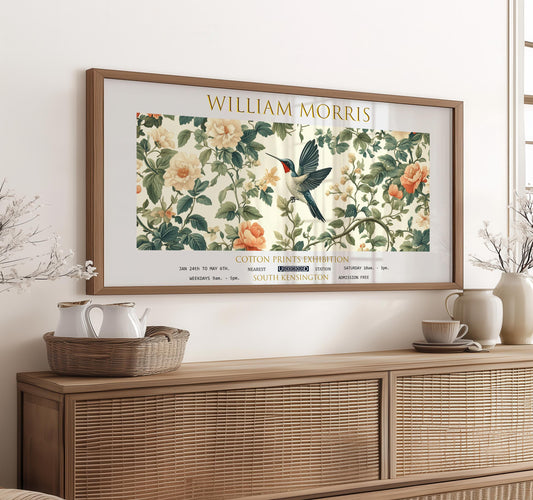 William Morris Hummingbird Panoramic Print – William Morris Poster
