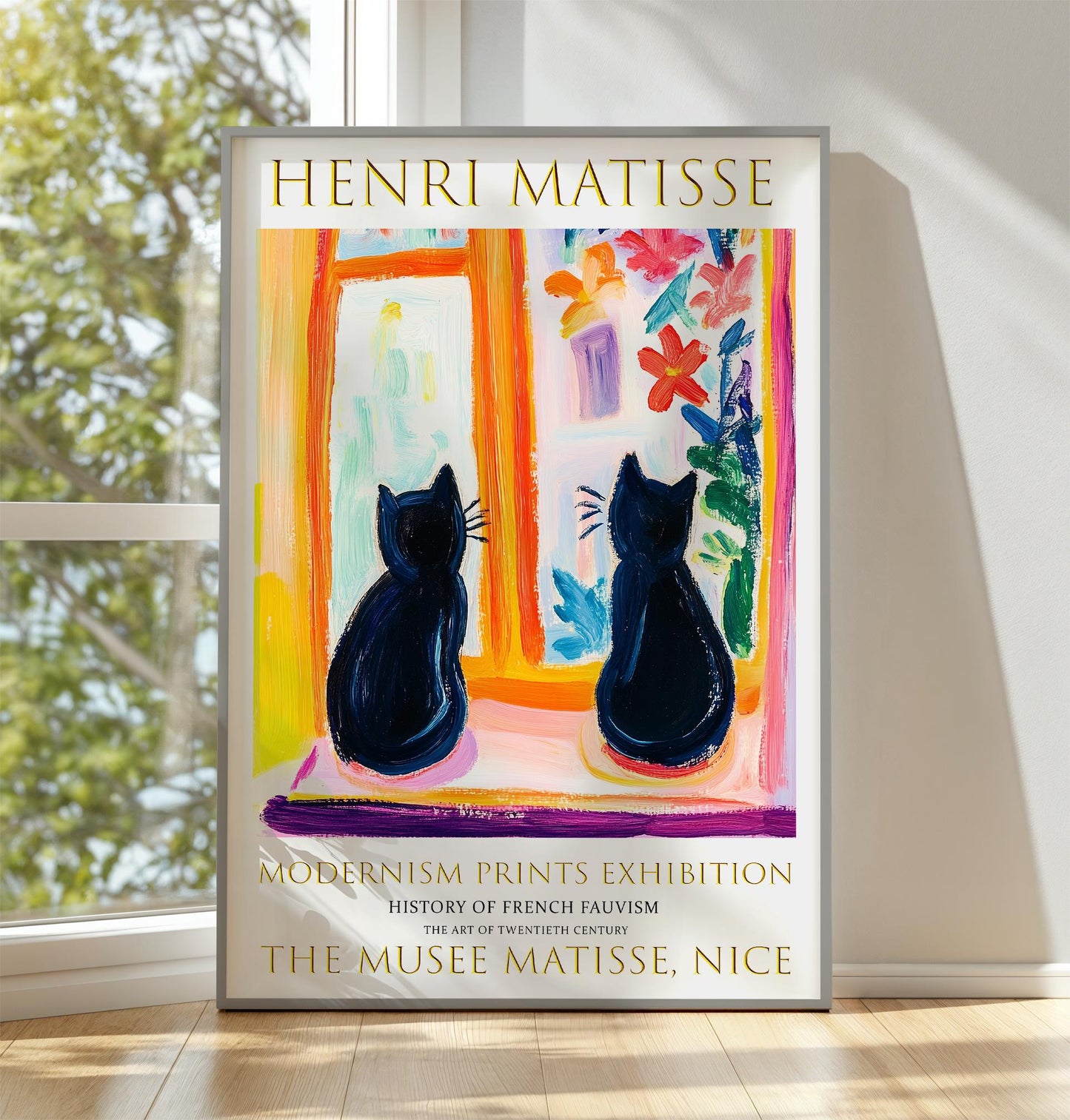 Art Print: Henri Matisse Black Cats, Fauvist Tropical Wall Art