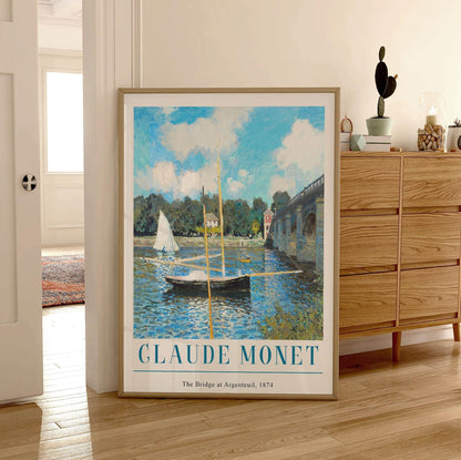 Monet 'The Bridge at Argenteuil' Print: Vintage French Impressionism