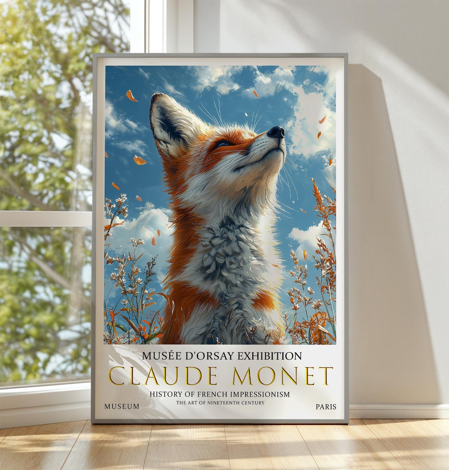 Claude Monet Fox Print: Vintage Impressionist Wall Art