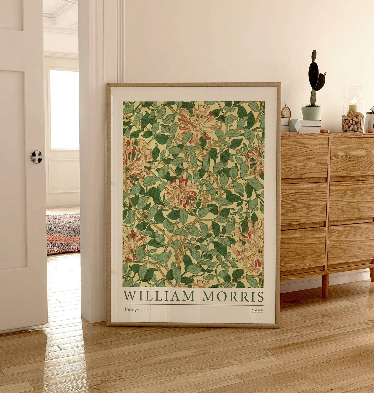 William Morris Floral Print: Vintage Art Nouveau Poster