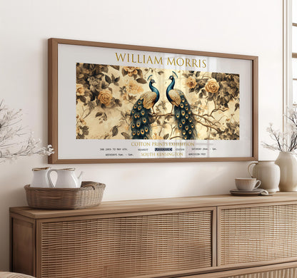 William Morris Peacocks Art Print: Vintage Botanical Textiles