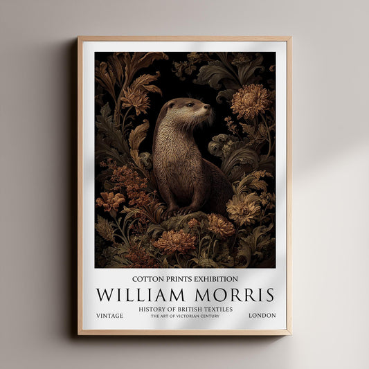 Print, William Morris Otter, Botanical Floral Wall Art, Vintage Illustration