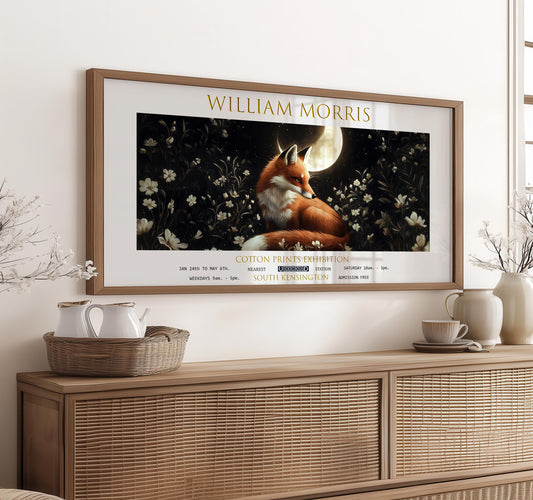 William Morris Fox Print: Vintage Botanical Art, Textiles Exhibition