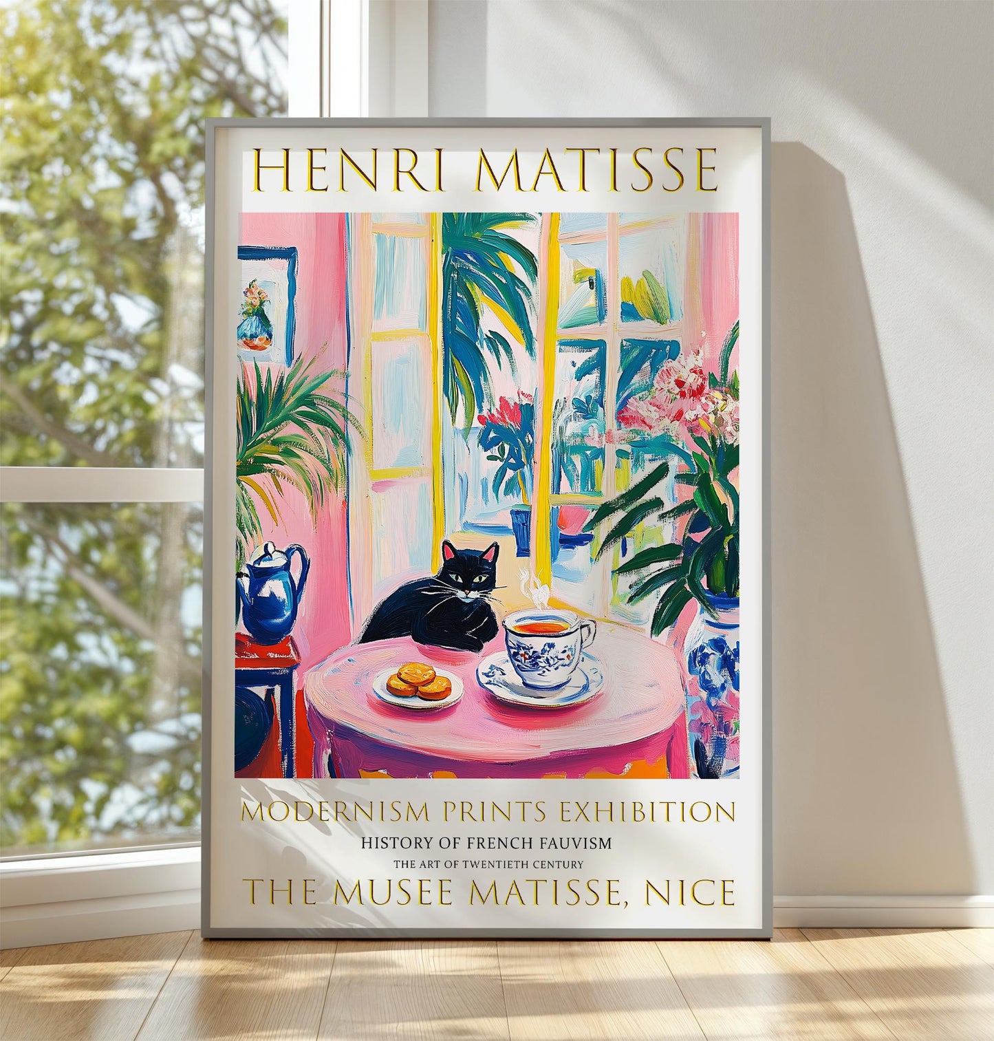 Henri Matisse Black Cat Print: Fauvist Exhibition Poster