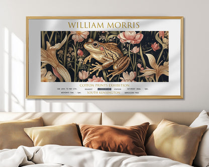 William Morris Frog Art Print: Vintage Botanical Panoramic Poster