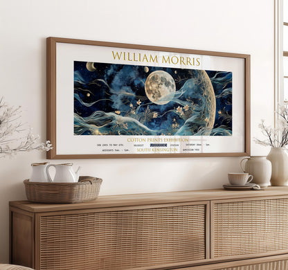 William Morris Moon & Stars Print: Vintage Botanical Wall Art
