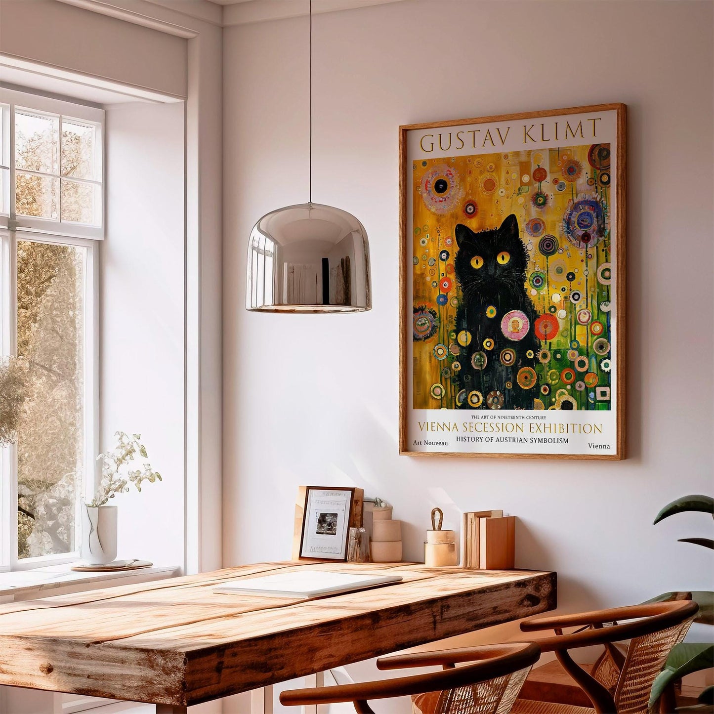 Gustav Klimt Art Print – Black Cat Vintage Art Nouveau Poster on Premium Paper