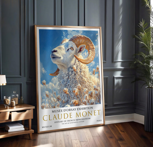 Claude Monet Ram Print: Vintage Winter Landscape Art