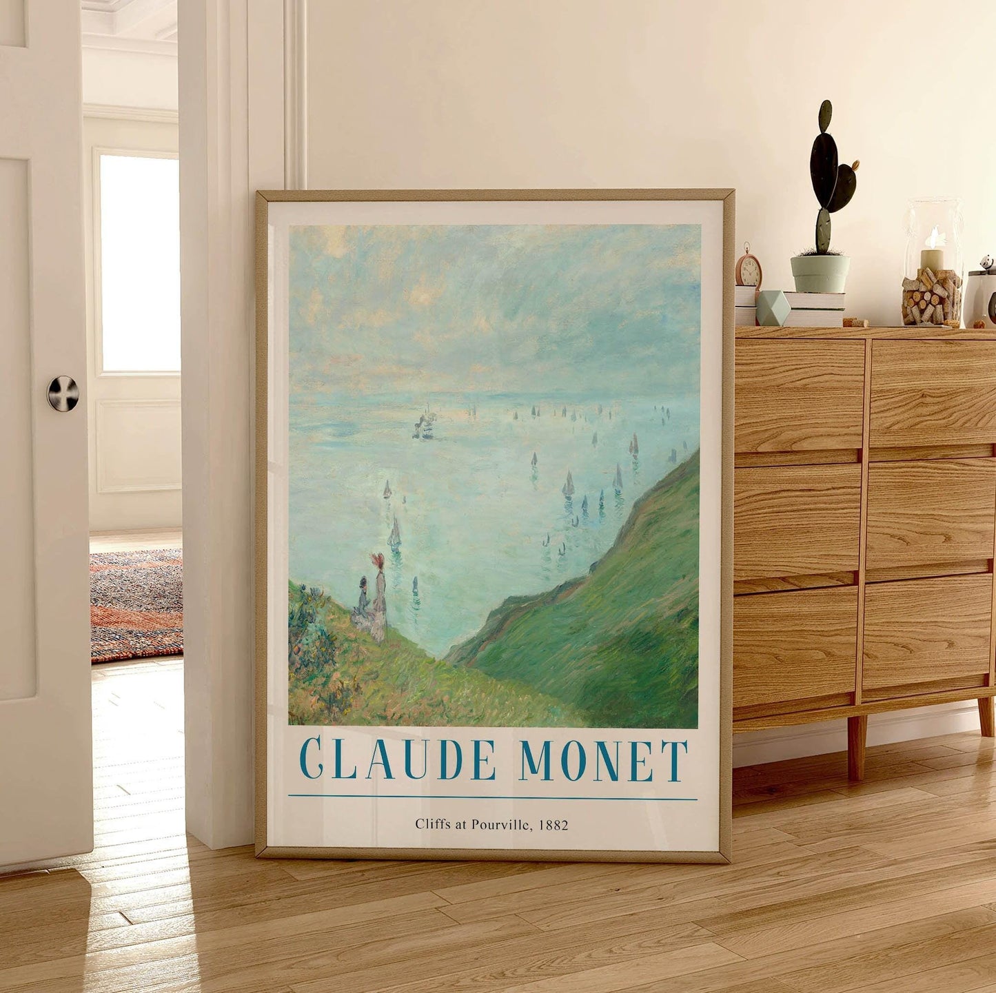Monet "Cliffs at Pourville" Print: Vintage Impressionist Wall Art