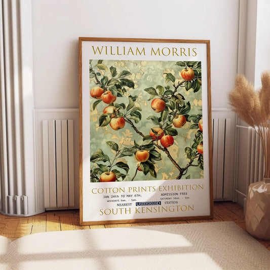 William Morris Apple Tree Print: Vintage Floral Textile Art