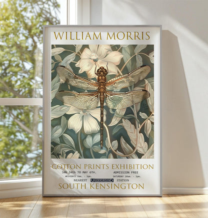 William Morris Print Vintage Floral Exhibition Poster - Botanical Wall Art