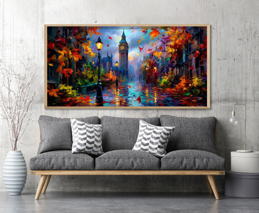 Impressionist Oil Painting London Panoramic Print
