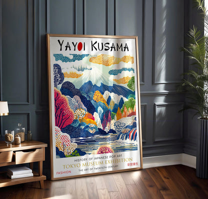 Yayoi Kusama Mount Fuji Print: Tokyo Exhibition Poster