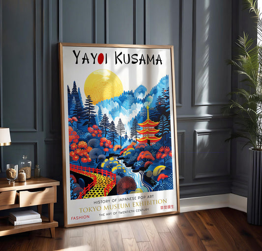 Yayoi Kusama Japanese Art Print: Tokyo Museum Exhibition Poster