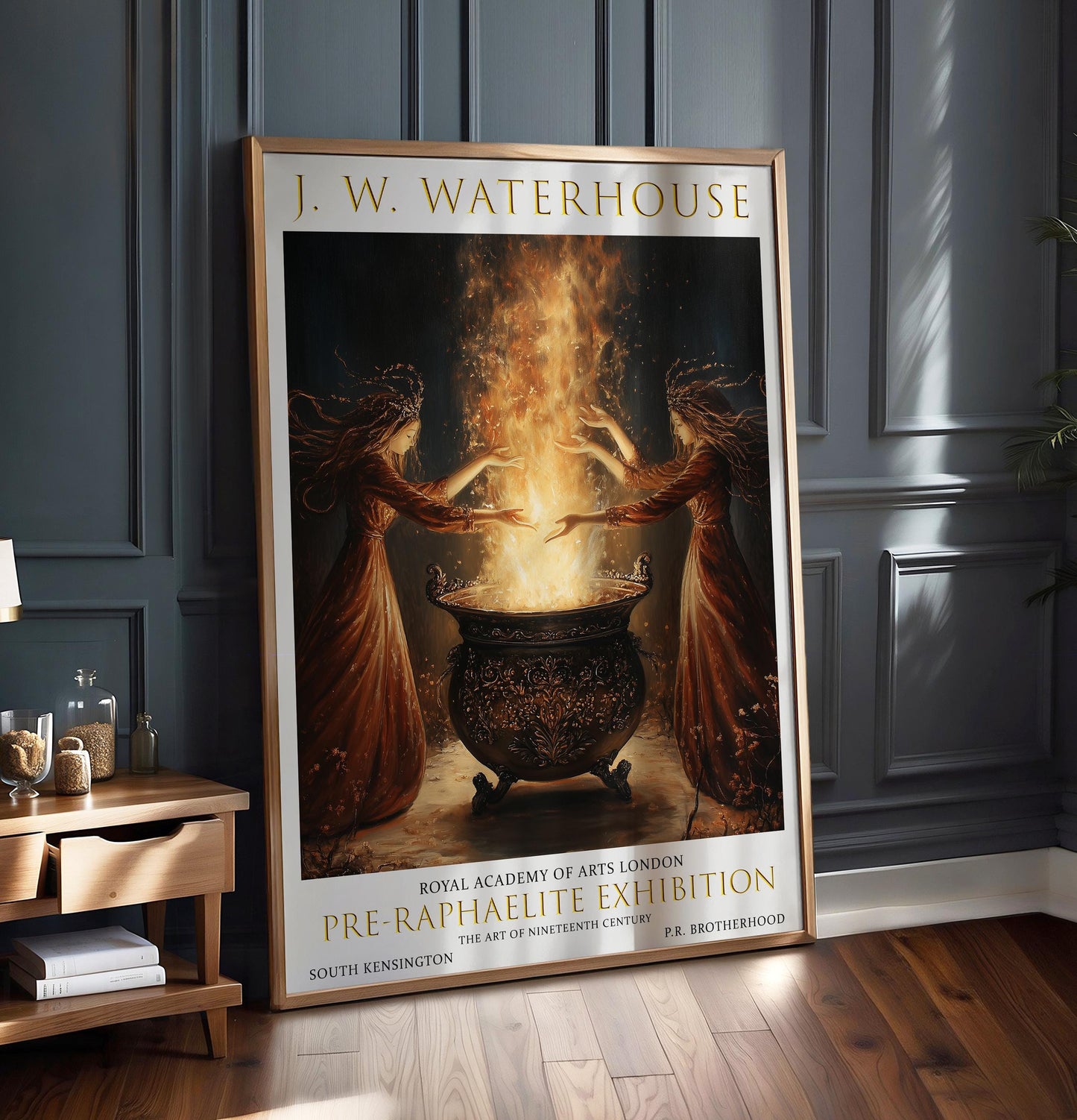 Art Print: The Magic Circle by John William Waterhouse, Pre-Raphaelite