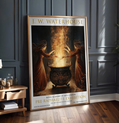 Art Print: The Magic Circle by John William Waterhouse, Pre-Raphaelite