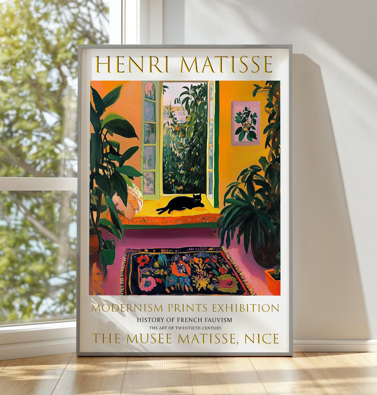 Matisse Cat Print: Fauvist Abstract Painting, Modern Wall Art