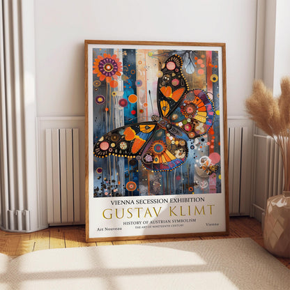 Gustav Klimt Art Print | Premium Vintage Art Nouveau Poster – Butterfly Decor