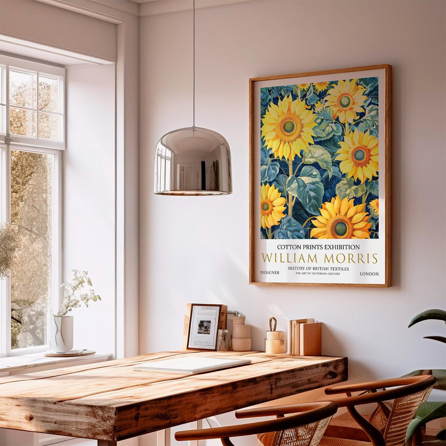 William Morris Print – Vintage Floral Art Sunflower Wall Decor on Premium Paper