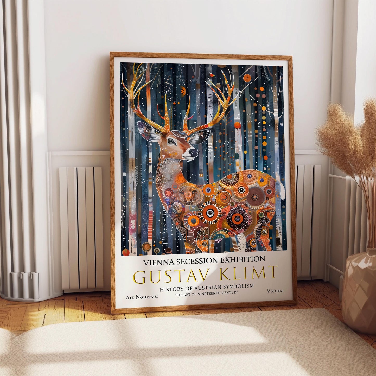 Gustav Klimt Deer Print – Vintage Art Print on Premium Paper Poster