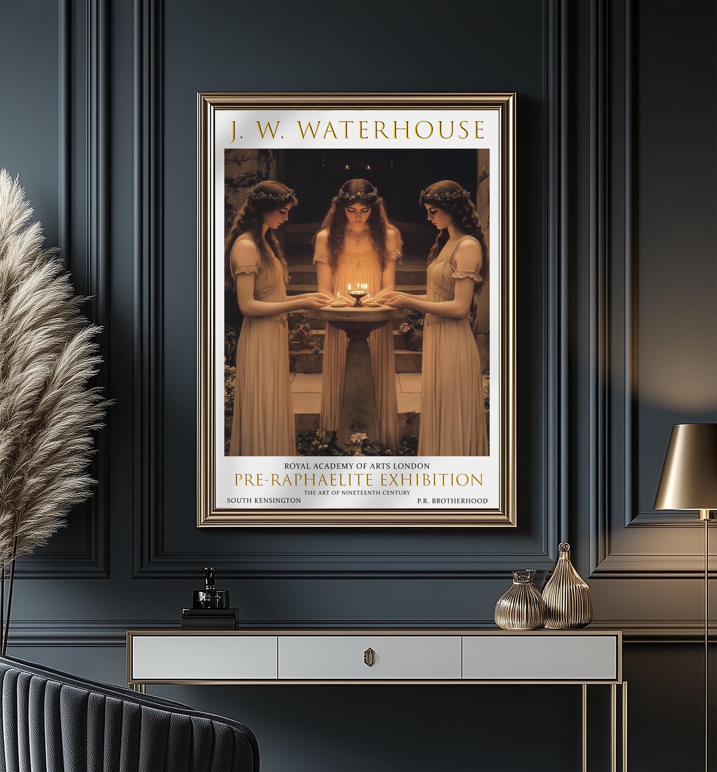 John William Waterhouse Art Print: The Three Nymphs, Pre-Raphaelite Poster