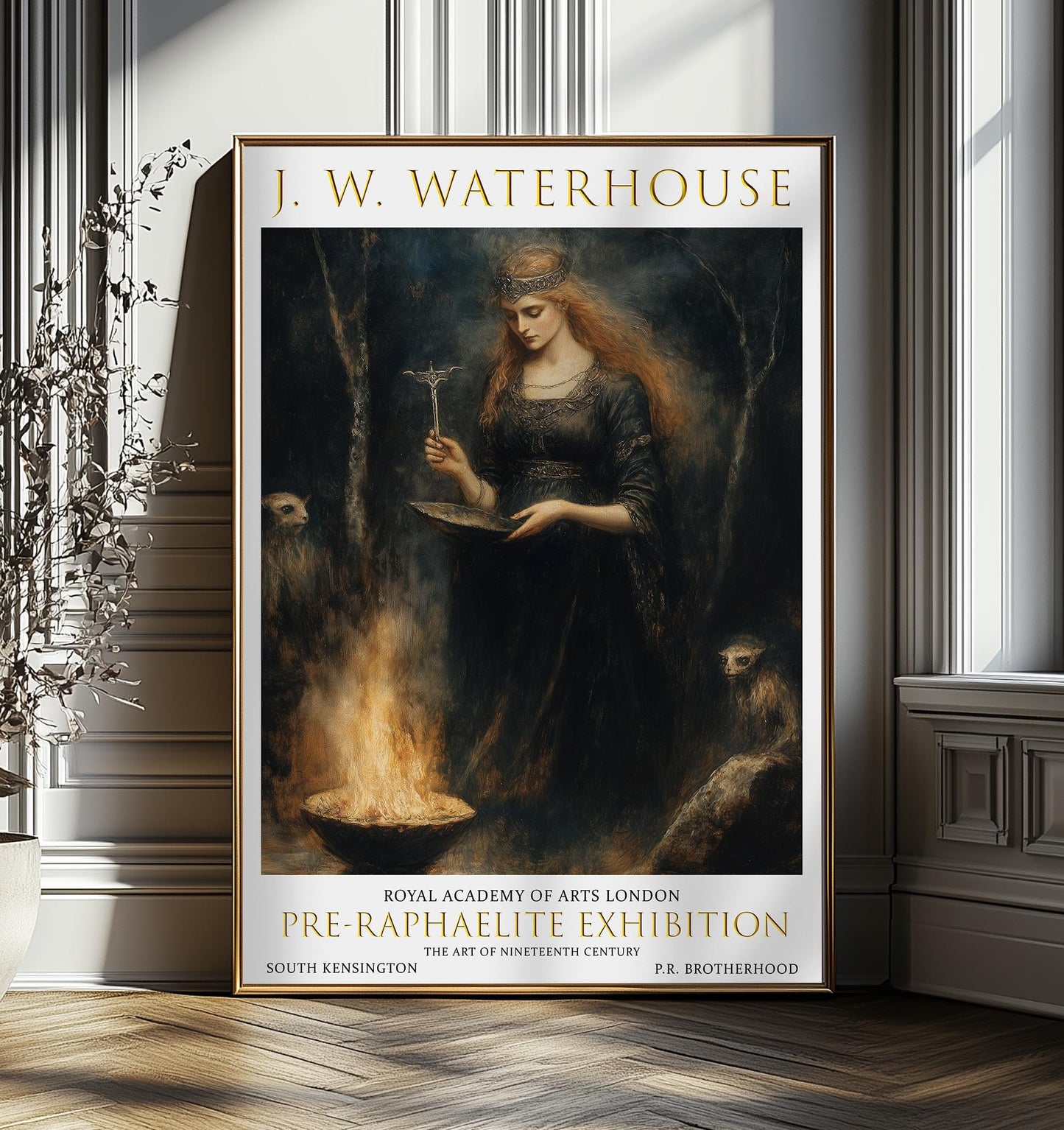 John William Waterhouse Print: Gothic Witchcraft Art, Pre-Raphaelite Decor